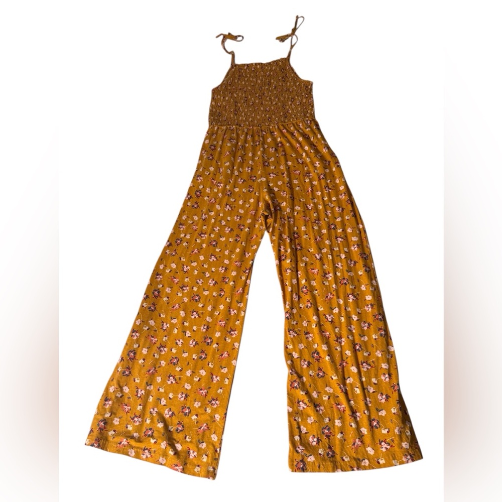 Floral Mustard Jumpsuit